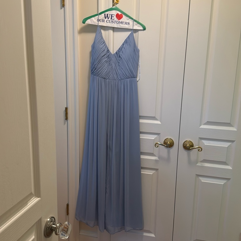 Dessy Collection Light Blue Maxi Dress